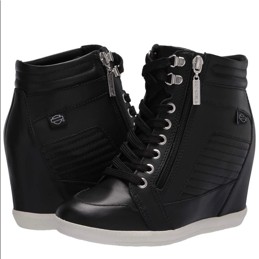 Women’s Harley Davidson Wedge Leather Shoes